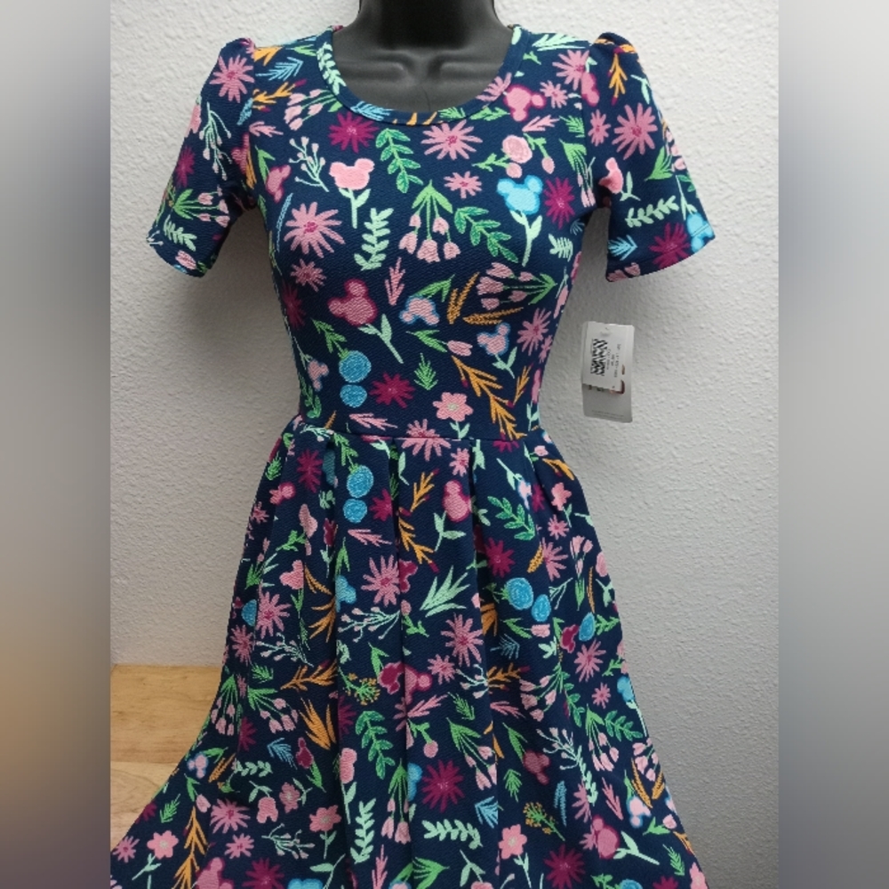 NWT Floral Disney Midi Dress W/Pockets
